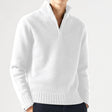 Cashmere Trui Heren Opstaande Kraag Halve Rits