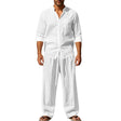 Linnen Setje Heren Overhemd Broek Zomer