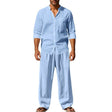 Linnen Setje Heren Overhemd Broek Zomer