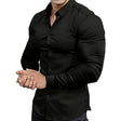 Slim Fit Overhemd Heren Stretch Lange Mouw