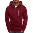 Fleece Hoodie Heren Ritssluiting Contrasterende Zippers Capuchon