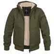Gewatteerde Winterjas Heren Sherpa Voering Capuchon