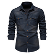 Spijkerblouse Heren Slim-Fit Borstzakken