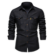Spijkerblouse Heren Slim-Fit Borstzakken
